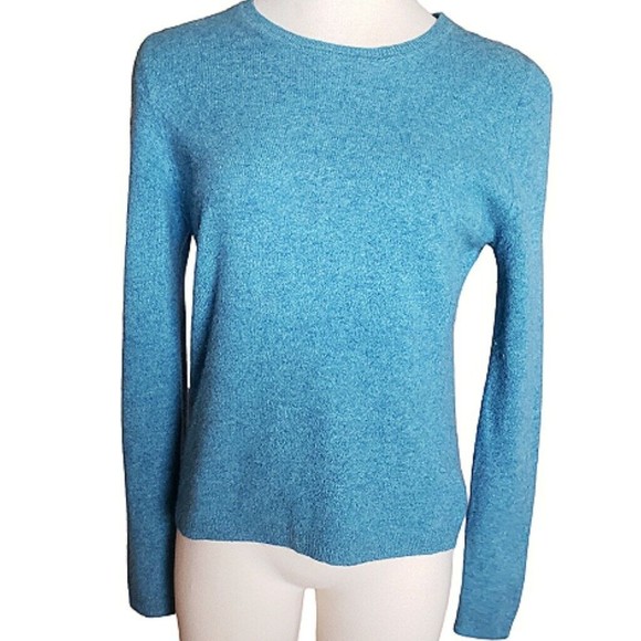 Ellen Tracy Sweaters - Ellen Tracy 100% Cashmere Blue Sweater Classic Modern Timeless Womens Sz Large